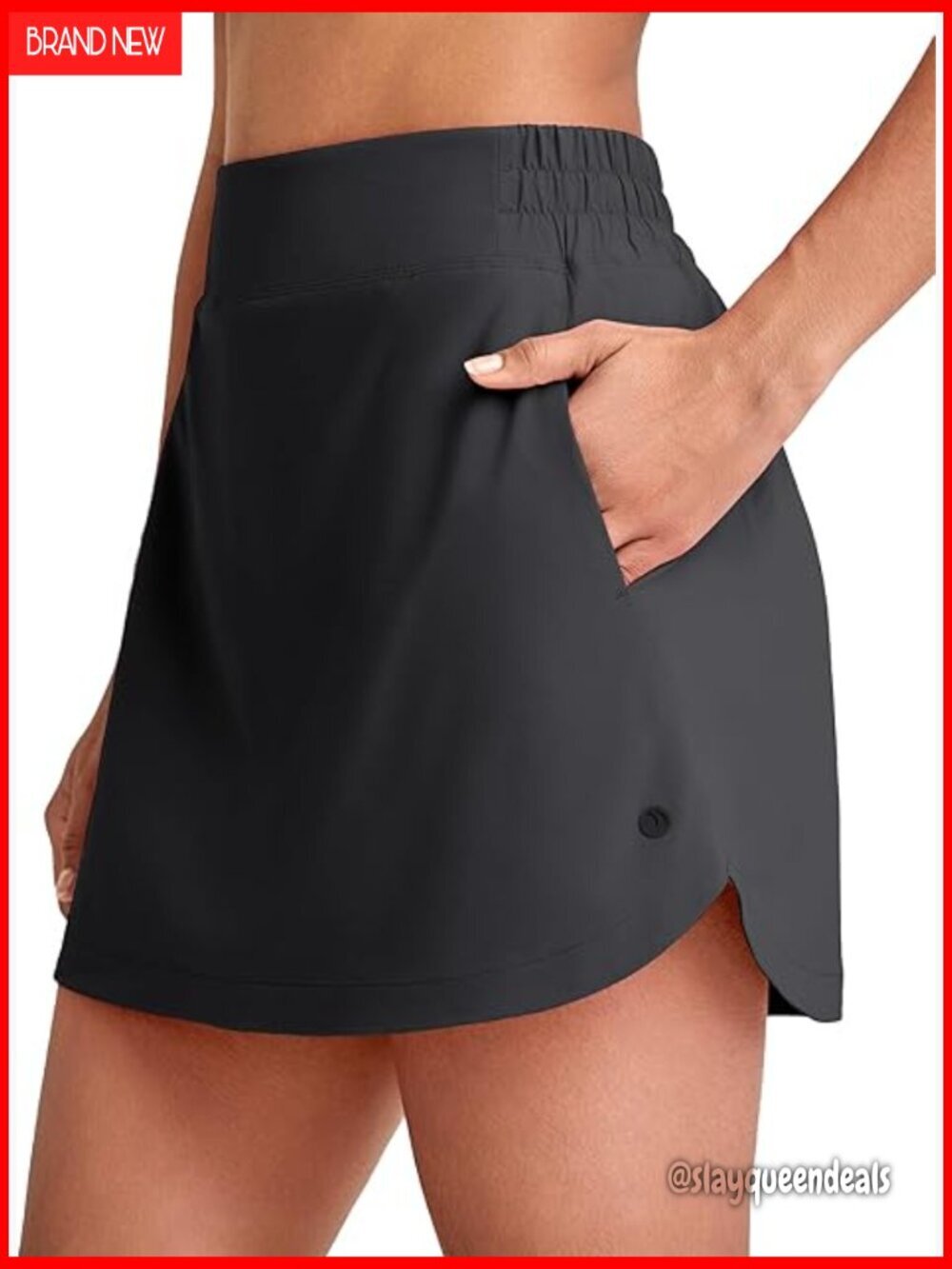 High Waisted Athletic Skort with 4 Pockets for Golf Tennis Workout